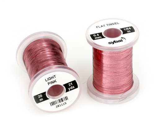 Flat Tinsel, 0.4 mm, Light Pink